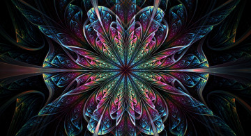 Картинка 3д+графика фракталы+ fractal узор фон цвета