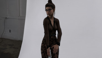 Картинка 3д+графика люди+ people девушка фон взгляд