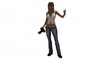 Картинка 3д+графика люди+ people девушка взгляд фон