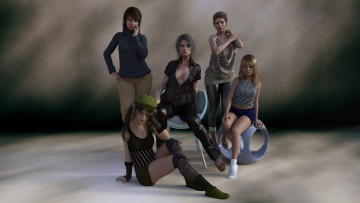 Картинка 3д+графика люди+ people взгляд девушки фон