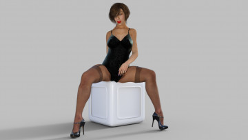 Картинка 3д+графика люди+ people взгляд девушка фон