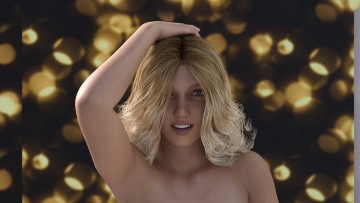 Картинка 3д+графика портрет+ portraits девушка взгляд фон