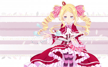 Картинка аниме re +zero+kara+hajimeru+isekai+seikatsu девушка фон взгляд