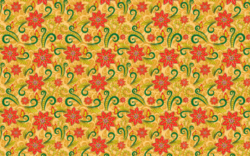 Картинка векторная+графика цветы+ flowers оранжевый узор цветы