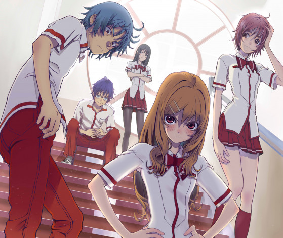 Обои картинки фото аниме, toradora, торадора