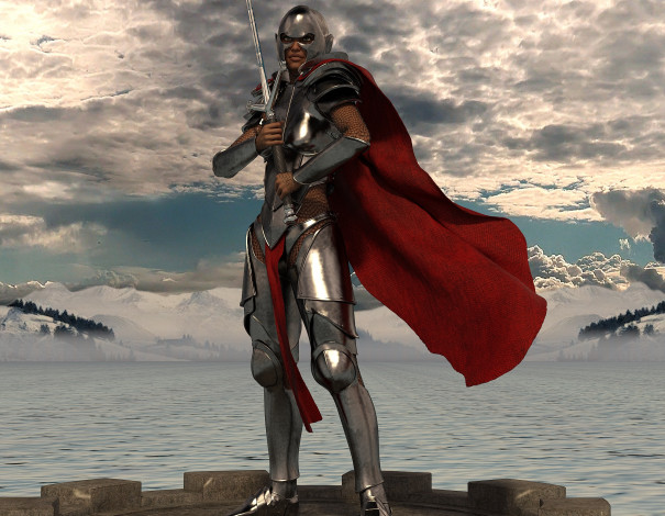 Обои картинки фото 3д графика, амазонки , amazon, фон, оружие, взгляд, девушка