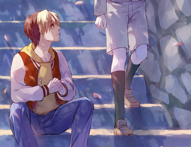 Обои картинки фото аниме, hikaru no go, парни