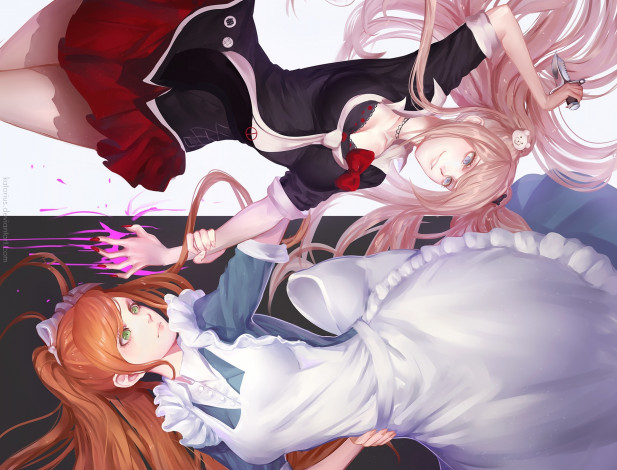 Обои картинки фото аниме, danganronpa, девушки