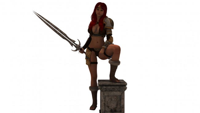 Обои картинки фото 3д графика, амазонки , amazon, оружие, фон, взгляд, девушка