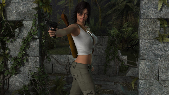 Обои картинки фото 3д графика, фантазия , fantasy, взгляд, фон, девушка