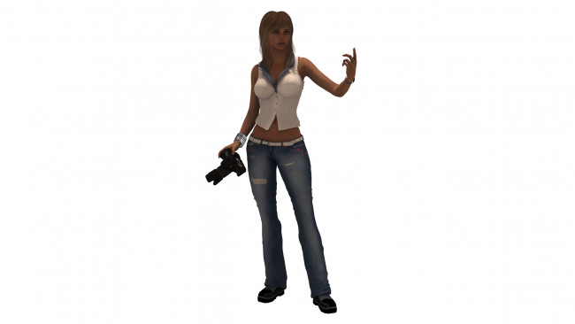 Обои картинки фото 3д графика, люди , people, девушка, взгляд, фон