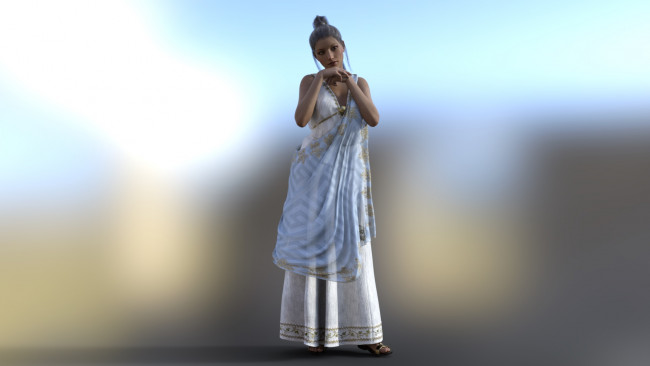 Обои картинки фото 3д графика, люди , people, девушка, взгляд, фон