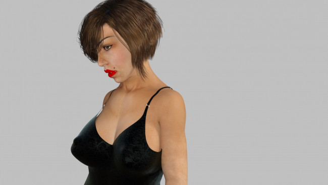 Обои картинки фото 3д графика, люди , people, девушка, взгляд, фон