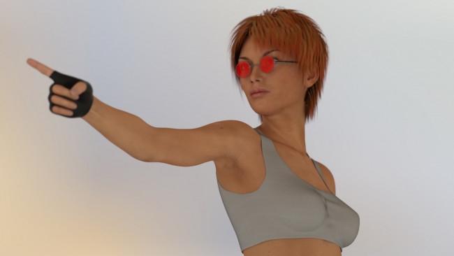 Обои картинки фото 3д графика, люди , people, фон, взгляд, девушка