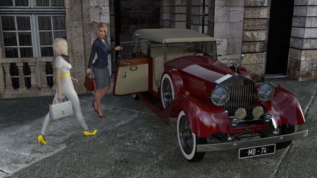 Обои картинки фото 3д графика, люди , people, фон, взгляд, девушки