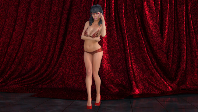 Обои картинки фото 3д графика, люди , people, взгляд, девушка, фон