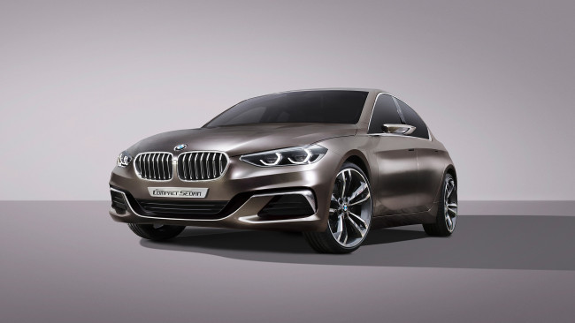 Обои картинки фото bmw compact sedan concept 2015, автомобили, bmw, 2015, concept, compact, sedan