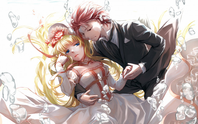 Обои картинки фото аниме, fairy tail, девушка, взгляд, фон