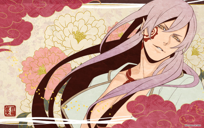 Обои картинки фото аниме, животные,  существа, hyakka, yakou, hakuren