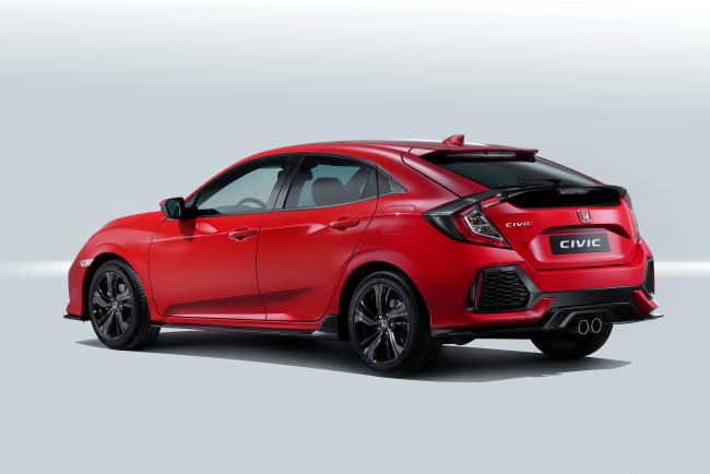 Обои картинки фото автомобили, honda, civic, 2016г, hatchback