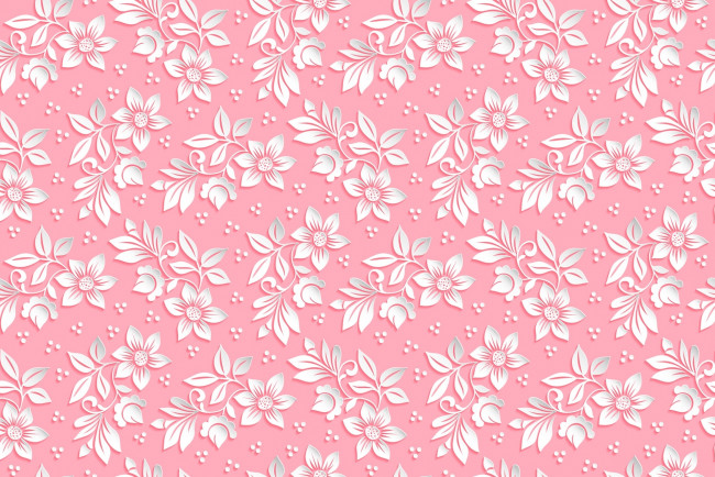 Обои картинки фото векторная графика, цветы , flowers, розовый, фон, объем, узор, цветы