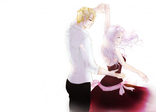 Обои картинки фото аниме, fairy tail, танец