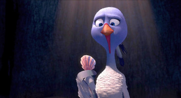 Картинка мультфильмы free+birds птица взгляд ракушка индюшка перо