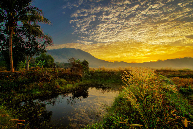 Обои картинки фото природа, восходы, закаты, простор