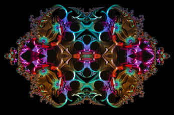 Картинка 3д+графика фракталы+ fractal цвет фон узор