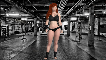 Картинка 3д+графика люди+ people девушка взгляд фон