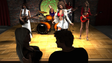 Картинка 3д+графика люди+ people взгляд девушки фон