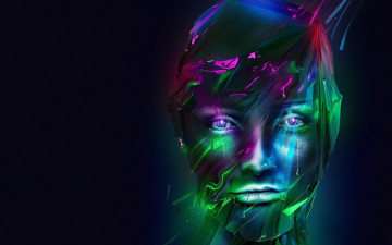 Картинка 3д+графика портрет+ portraits цвета лицо