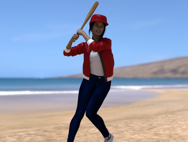 Обои картинки фото 3д графика, спорт , sport, фон, взгляд, девушка