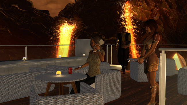 Обои картинки фото 3д графика, фантазия , fantasy, фон, взгляд, девушки