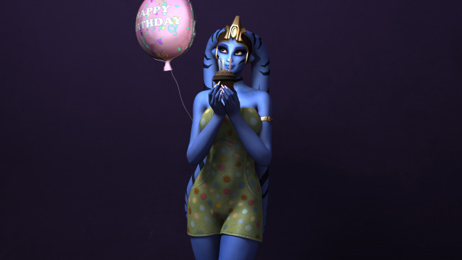 Обои картинки фото 3д графика, существа , creatures, фон, взгляд, девушка