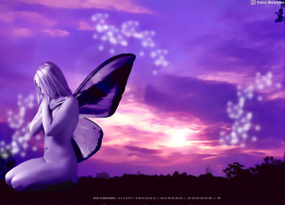 Картинка календари фэнтези 2019 calendar крылья девушка