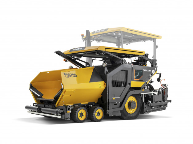 Обои картинки фото техника, асфальтоукладочная техника, volvo