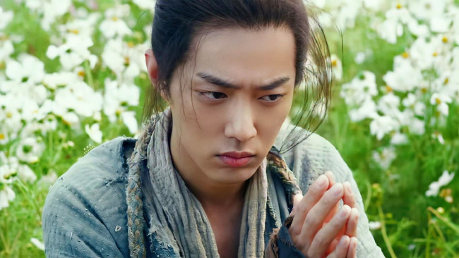 Обои картинки фото кино фильмы, jade dynasty, джан, сяофань, лицо, веревка, поляна