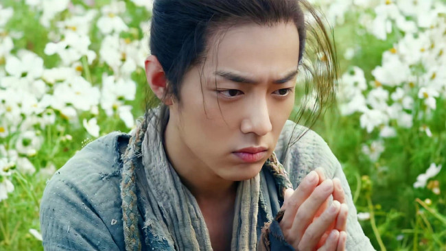 Обои картинки фото кино фильмы, jade dynasty, джан, сяофань, лицо, веревка, поляна