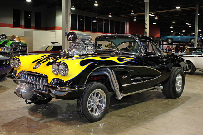 Обои картинки фото автомобили, выставки и уличные фото, corvette