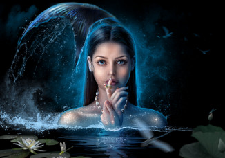 Картинка русалка фэнтези русалки девушка брюнетка сексуальная милая красивая симпатичная классная нежная идеальная яркая игривая великолепная обаятельная жгучая спокойная удивительная