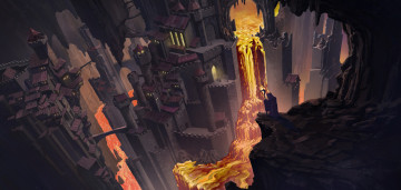 Картинка фэнтези замки лава замок