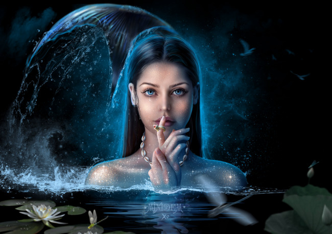 Обои картинки фото русалка, фэнтези, русалки, девушка, брюнетка, сексуальная, милая, красивая, симпатичная, классная, нежная, идеальная, яркая, игривая, великолепная, обаятельная, жгучая, спокойная, удивительная