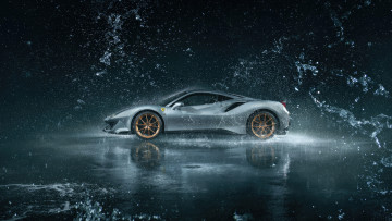 Картинка ferrari+488+pista+dominates+the+rainy+roads+2023 автомобили ferrari 488 pista dominates the rainy roads профиль феррари