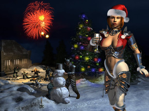 Картинка праздничные 3д графика новый год