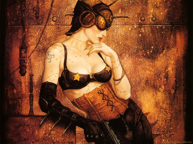 Обои картинки фото gerald, brom, 27, фэнтези, девушки