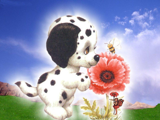 Обои картинки фото рисованные, животные, собаки