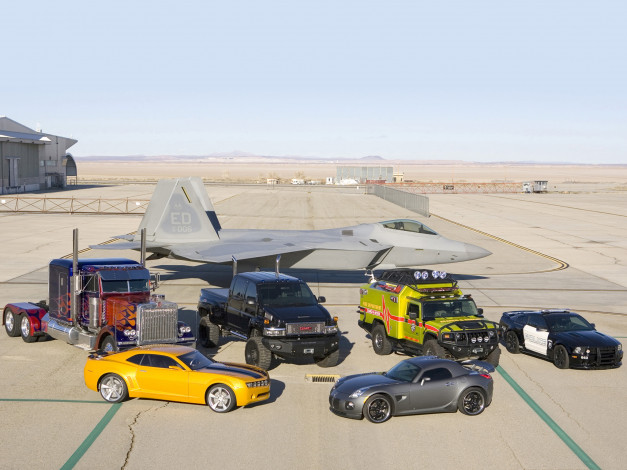 Обои картинки фото transformers, автомобили, разные, вместе