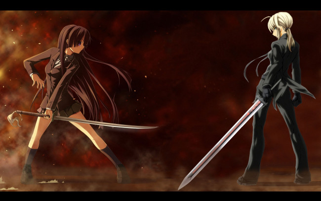 Обои картинки фото аниме, weapon, blood, technology