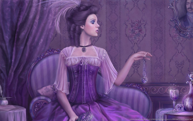 Обои картинки фото everything, is, purple, фэнтези, девушки